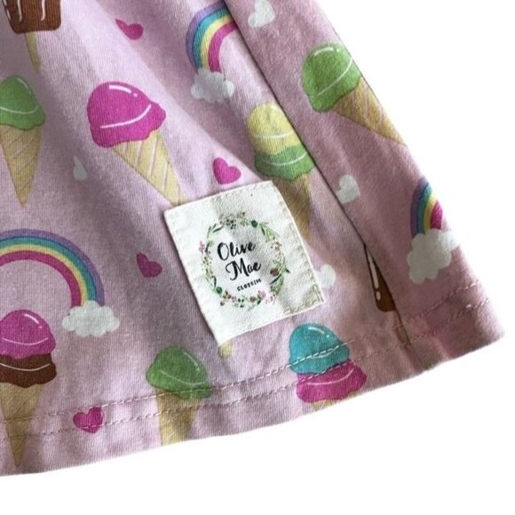 Olive Mae Rainbows and Ice Cream Dress Size 3T - Picture 5 of 8